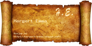 Hergert Emma névjegykártya